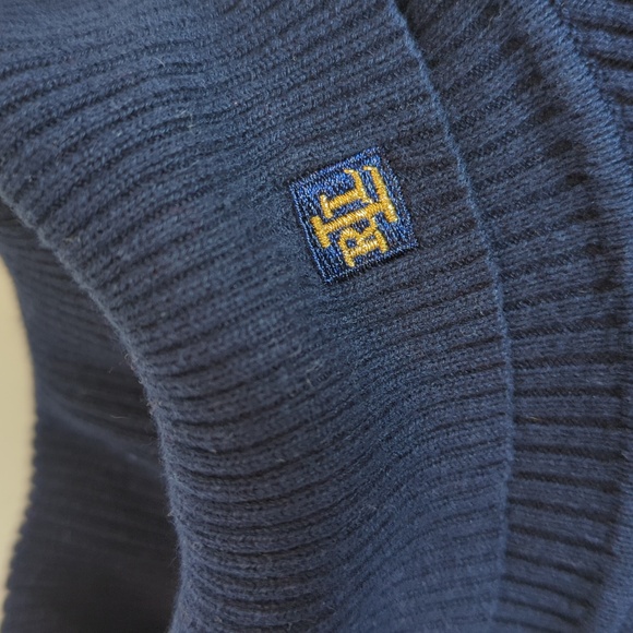 Ralph Lauren sweater gold & blue striped turtleneck size XL - Picture 11 of 16